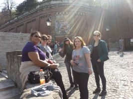 kleine Pause beim Couleurasuflug nach Budapest